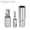 CoCud Socket Accessory Set, 19mm Deep Socket 1/2" Drive 1/2" Universal Joints 1/2" Adapter, Socket Accessories - (Applications: for Home Maintenance), 3-Pieces