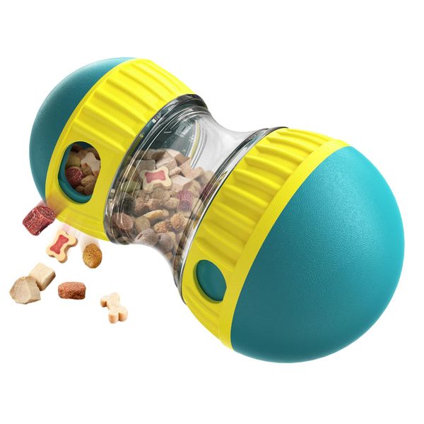 COSOWO Interactive Dog Treat Dispenser and Puzzle Toys, Dog Slow Food Feeder Rolling Ball for Reducing Boredom and IQ Training Toys, Green