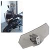 KSTE Universal Airflow Adjustable Motorcycle Windscreen Windshield Wind Deflector (Black)