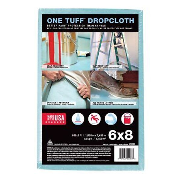 90088 One Tuff Dropcloth 6' X 8' Blue 48 Sq Ft