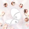 Gospire Compact Mirror, 10x Magnifier, Double-Sided Makeup Mirror, Portable Mirror, Double Sided Mirror, Folding Mirror, Simple Design, Adjustable Angle, Ultra Lightweight, White