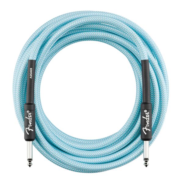 Fender Professional Series Tweed Instrument Cable, 18.6', Daphne Blue