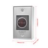 Infrared Sensor Exit Button IR Door Release Touch-Free Switch No Touch Exit Button with LED Light Indicator for Door Access Control (4.53'' x 2.76'' with Back Box)