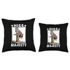 Hiss Majesty Cat Scratching Post Tree Cat Throw Pillow