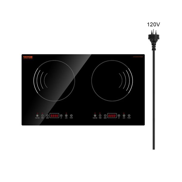 VEVOR Induction Cooktop 24" 2 Burner Electric Countertop Burner Touch Control