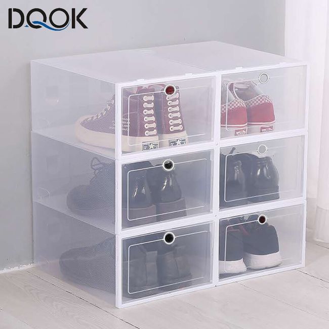 6 Layers Foldable Shoes Box Dustproof Transparent Sneaker Shoe