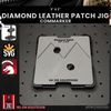 ComMarker Diamond Leather Hat Patch Jig | Fiber Laser Engraving Template, SVG