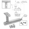 316 Brushed Stainless Short Arm Malibu Series Post Mounted Hand Rail Bracket