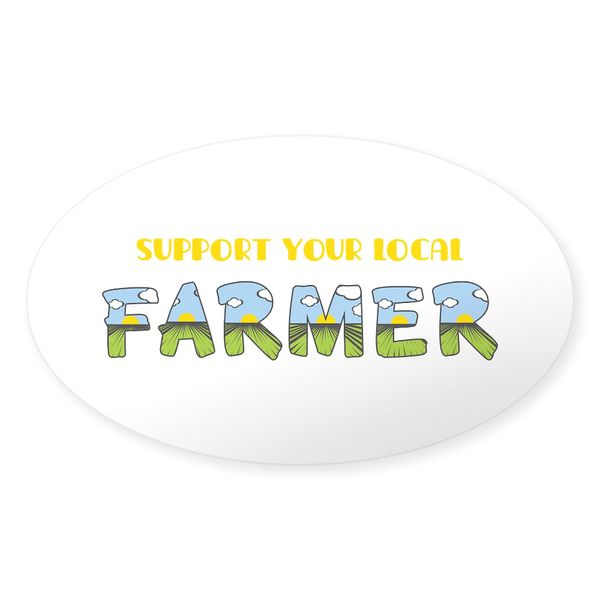 CafePress Local Farmer Sticker Sticker (Oval 50 pk)