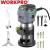 WORKPRO Compact Router Kit W/6 Variable Speeds 6.5Amp Corded Trimmer Router Tool