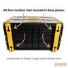 RUGGED TOOLS - Base Plates Compatible with Dewalt Tough System Tool Boxes Floor Mount- Pair Yellow