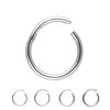 Treuheld® Segment Piercing Clicker Titanium 68 Variants, silver