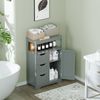 Gray Bathroom Cabinet Storage Organizer w/3 Drawers Shelf Stuff Display Rack