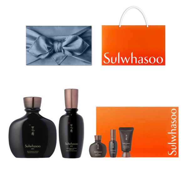 [Department Store Genuine] Sulwhasoo Men Bonyun Special Set Men Men&#39;s Silk Furoshiki Gift Wrapping + Shopping Bag