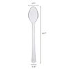 Party Essentials Plastic Mini Cutlery for Appetizer Parfait Dessert Sample Tasting, 30 Counts, 4" Spoons, Clear