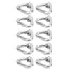 10pcs Lifting Eye Nut, M8 Lifting Eye Threaded Nut 304 Stainless Steel Triangle Ring Fastener Silver