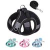 Solmoony No Pull Dog Harness - Step In, Mesh, for Small & Medium Dogs (Black, M) - Includes Leash