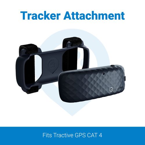 Tractive GPS Cat 4 Tracker Harness Attachment, for Cat Walks with Peace of Mind, Velcro Straps, Black