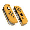 eXtremeRate Soft Touch Grip Caution Yellow Joy con Handheld Controller Case w/Full Set Buttons, Replacement Shell for Nintendo Switch Joycon & Switch OLED Joy con