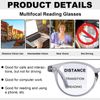 GGSTDDUP 4 Pack Progressive Multifocus Reading Glasses for Women, Men Blue Light Blocking Eyeglasses with Spring Hinge Computer Reader(2x)