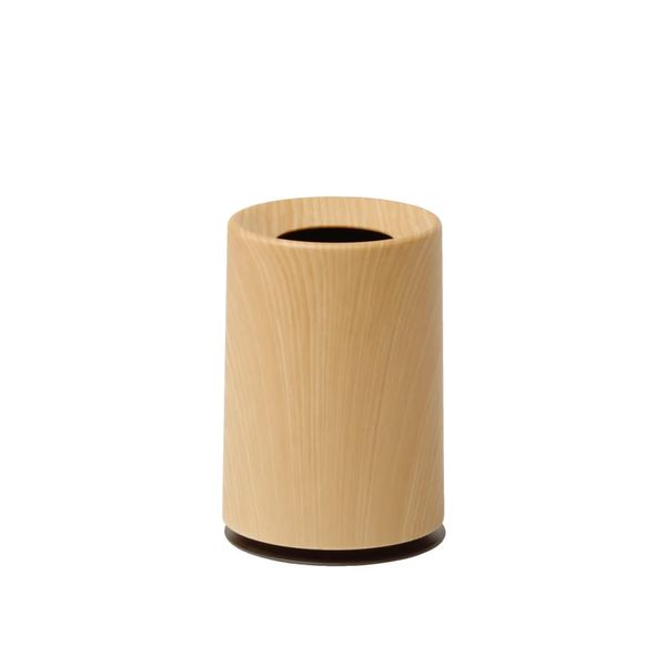 ideaco Mini TUBELOR oakwood Trash Can Round Shape 1.2L Diameter 4.9 x Height 7.3 inches (12.5 x 18.5 cm)