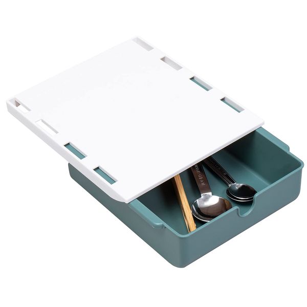 Astro 711-59 Mounting Drawer, White, Approx. 6.6 x 8.5 x 2.8 inches (16.7 x 21.5 x 7.1 cm), Under Table Storage, Slide, Storage Case