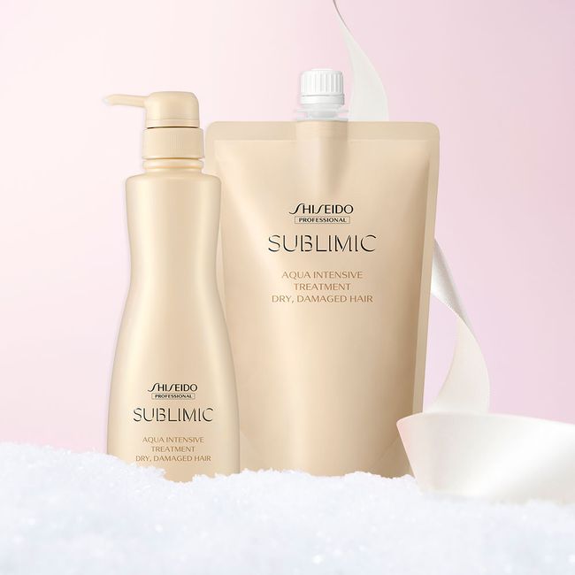 Subrimic Aqua Intensive Treatment (DRY) 500g + Refill 450g [For dry and damaged hair] + Miniature gift