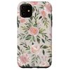 iPhone 11 Elegant Blush Pink Watercolor Rose & Peony Floral Pattern Case