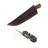BNB Knives Drop Point Classic Utility Hunter Knife and Pocket Sharpener