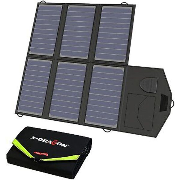 18V40W Portable Solar Panel Solar Charger Foldable Solar Panel Kits USB for Camp