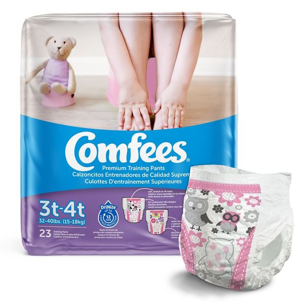 Comfees Toddler Toddler Training Pants Size 3T to 4T 32 to 40 lbs. CMF-G3 23 Ct