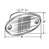 Replacement Boat Parts Recessed Mount Incandescent Courtesy Light