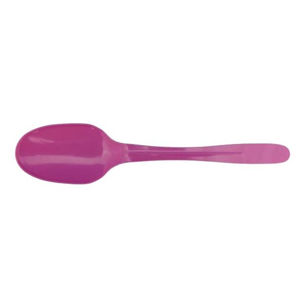 HOUKEN Industrial Disposable Plastic Spoons 6.3 inches (16 cm), 100 Pieces, Pink in a Bag H3090