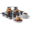 Chicago Metallic Professional 6-Cup Popover Pan with Armor-Glide Coating, Silver