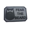Fear The Beard Black Grey PVC Airsoft Paintball Patch