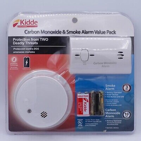 Kidde 10 Year Smoke Alarm & Carbon Monoxide Value Pack Model KN-COB-LP2 SEALED