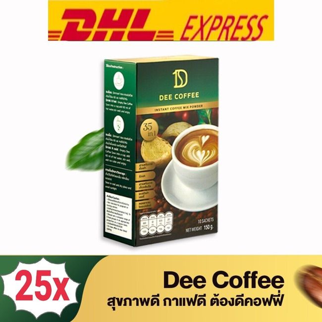 25x 250 Sachets Dee Coffee Premium Arabica Instant Healthy Drink Weight Control