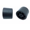 Rubber Door Stops/Wall Protectors with Screws (Small (28mm) Black)