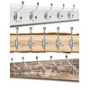 Fuxxer® 5 x Classic Coat Hooks, Towel Hooks, Clothes Hooks, Silver