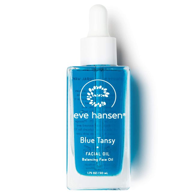 Eve Hansen Blue Tansy Facial Oil Moisturizer - Balancing Face Oil With Squalane Oil, Rosehip Oil, Turmeric, Vitamin E Oil For Skin | Non-Greasy Face Moisturizer, Anti Aging Oil - 1.7 oz