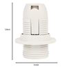 Namvo 10 Pcs E14 Thread Lamp Holder Plastic Shell Light Bulb Socket E14 Pendant Socket with Replacement Ring for Home and Commercial Lighting (White)