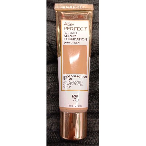 L’Oréal Paris Age Perfect Radiant Serum Foundation with SPF 50, Sand 70, 1 Ounce