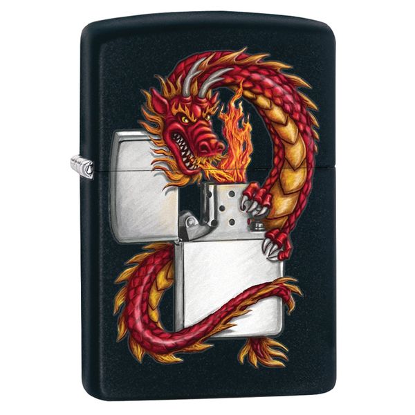 Zippo Windproof Lighter | Metal Long Lasting Zippo Lighter | Best with Zippo Lighter Fluid | Refillable Lighter | Perfect for Cigarettes Cigars Candles | Pocket Lighter Fire Starter | Dragon Lighters