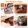 Heated Ceramic Lampshade Light Bulb Protector Cage Gold Fixture Pendant Lantern