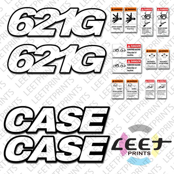 Fits Case 621G Decal Kit Wheel Loader Replacement Stickers 