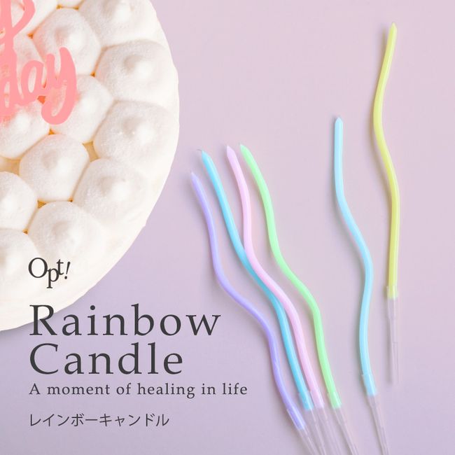 [BF☆MAX 2,000 yen off coupon] Candle Korean miscellaneous goods Candle Candle Rainbow candle 6 pieces ≪Opt! Opt≫ Birthday Birthday Cake Ornament Decoration Party Christmas Interior Stylish Cute Unique [Mail delivery OK]