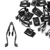 Uxcell Black Metal Car Dash Dashboard Console Trim Retainer, 20Pcs