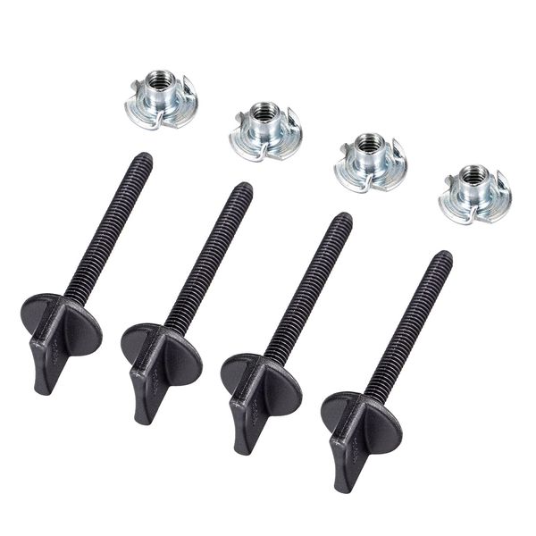 DMiotech 5pcs M4x35mm Thumb Screw Bolts Manual Spade Nylon Screws with T Nuts Metric Screw for RC Model RC Aircraft