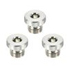 YOKIVE 3 Pcs M10 x 1 Pipe Plug, Male Thread Internal Hex Head Socket Pipe Fitting Plug | Pipe Accessories, Great for Terminate Pipe Ends (Silver)