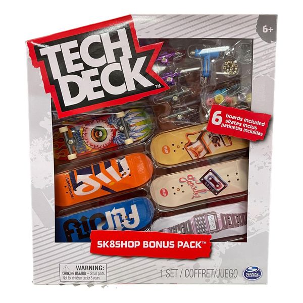 TECH DECK Sk8shop Bonus Pack Mini Finger Skateboard Multi Pack 2022 Series (Flip (Sk8shop Bonus Pack))